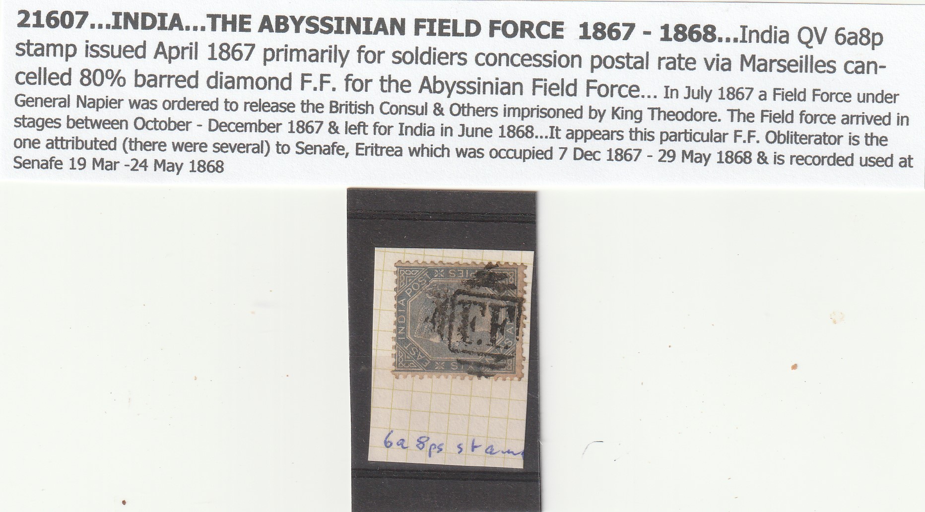 India The Abyssinian Field Force 1867 1868