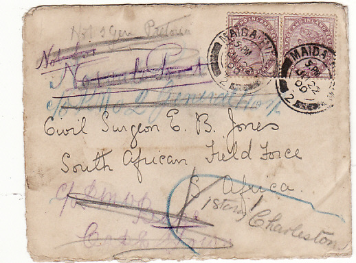 GB-SOUTH AFRICA [BOER WAR-COGH-REDIRECTED MAIL-HOSPITAL]