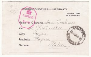 RHODESIA - ITALY…No 4  INTERNMENT CAMP