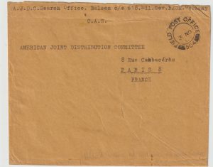 1946  GERMANY - FRANCE…1946 A.J.D.C. at BERGAN BELSEN…