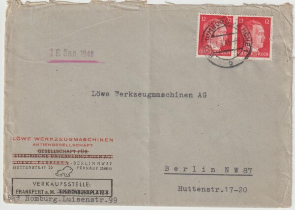 1945  GERMANY..ALLIED OCCUPATION UBERROLLER MAIL…