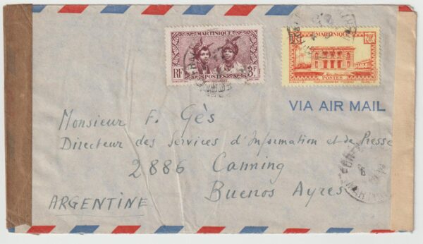1944 FRENCH COLONIES |MARTINIQUE - ARGENTINA..INFORMATION & PRESS SERVICES