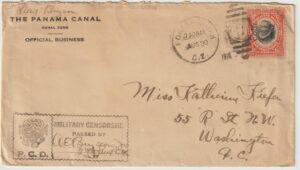 1918   PANAMA - USA…CANAL ZONE MILITARY CENSORSHIP…