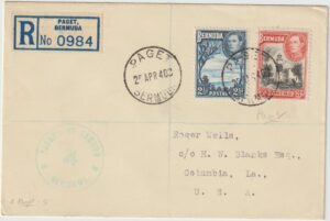 1940  BERMUDA - USA or GB...WW2 GROUP 4 COVERS with CM 21 NUMBER 4..