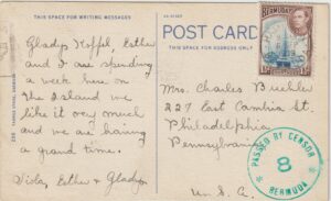 1939  BERMUDA - USA...WW2 PAIR EARLY CENSORED COVERS with CM 21 NUMBER 8..