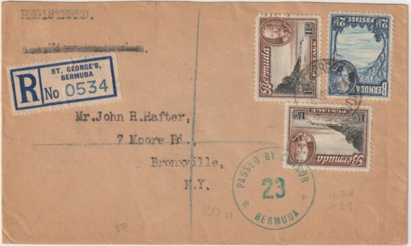 1939|1940|1941  BERMUDA - USA or GB...WW2 GROUP 5 COVERS with CM 21 NUMBER 23..