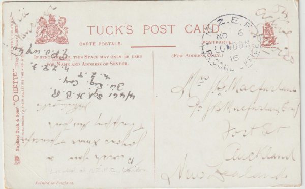 GREAT BRITAIN – NEW ZEALAND…WW1 N.Z. HIGH COMMISSION RECORD OFFICE...