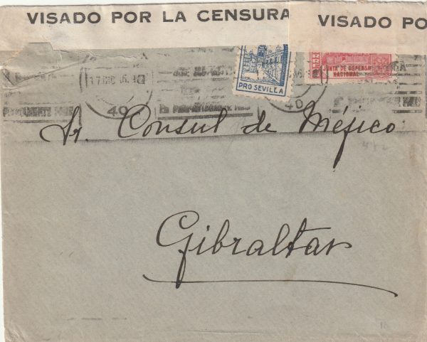 1936 SPAIN - GIBRALTAR …CIVIL WAR  NATIONALIST’S to REPUBLICANS...
