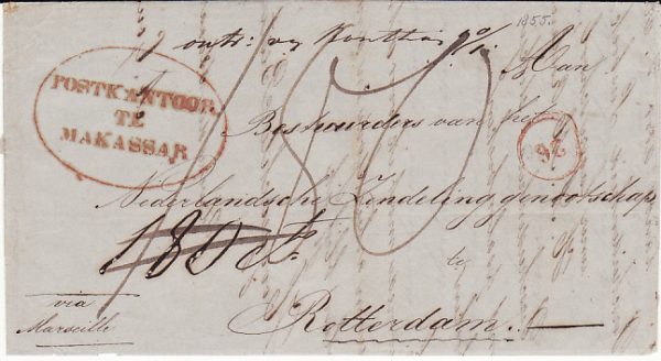 NED. EAST INDIES-HOLLAND [1858 MILITARY MAIL]