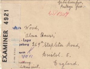1942 43   BELGIUM - GB…CIVIL INTERNEE in DONGLEBERG CAMP