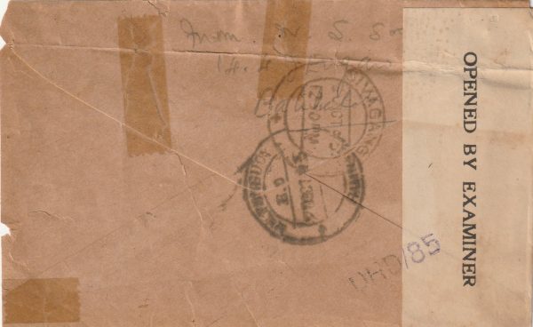 1945  MALAYA(BATU PAHAT..JOHORE)  - INDIA..RE-OCCUPATION FREE POST PERIOD.. [22036] - Image 2