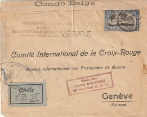 1917  BELGIAN CONGO - SWITZERLAND…1917 ..CIVILIAN INTERNEE