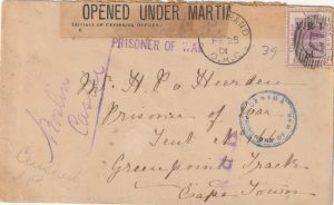 1901 SOUTH AFRICA..BOER WAR..PRISON SHIP "ROSLIN CASTLE"..