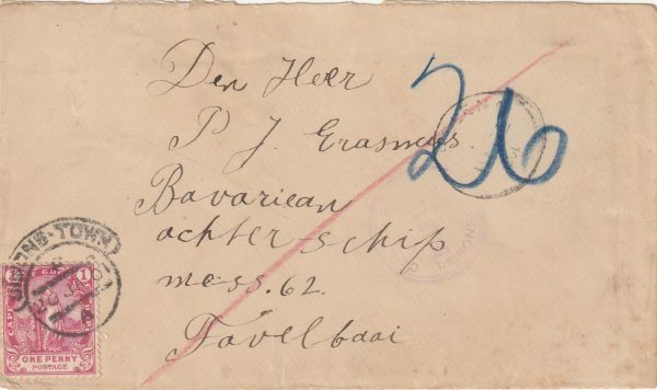 1901  SOUTH AFRICA - ST. HELENA..BOER WAR..PRISON SHIP " BAVARIAN"..