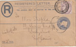 1901  SOUTH AFRICA - GB..BOER WAR REGISTERED MAIL...TRANSVAAL TPO MIDLAND LINE..