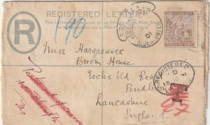 1901  SOUTH AFRICA - GB..BOER WAR REGISTERED MAIL…O.R.C...Hooded REGISTERED /ARMY POST OFFICE/ BLOEMFONTEIN..