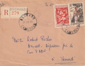 1958   CAMEROUN - INTERNAL REGISTERED…DSCHANG - YAOUNDE..