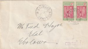 1940  CAMEROUN - WW2 INTERNAL CENSORED M'BALMAYO - EBOLOWA ..