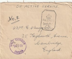 1942  INDIA-  GB…AVADI CAMP.& R.A.F. CENSOR..