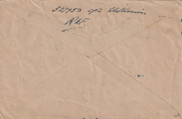 1943  GREAT BRITAIN (SCOTLAND) RAF HONOUR ENVELOPE with RAF CENSOR R6/129.. [22255] - Image 2