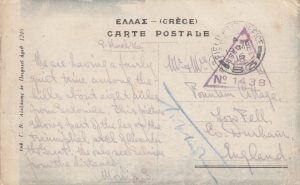 1916  GREECE - GB..CENSORED PPC from LEMBET AREA..