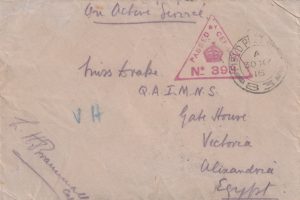 1916 GREECE - EGYPT..NURSE'S MAIL ..