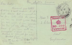 1915  GREECE (H.M.T. ARCADIAN EARLY MAIL.. GB...