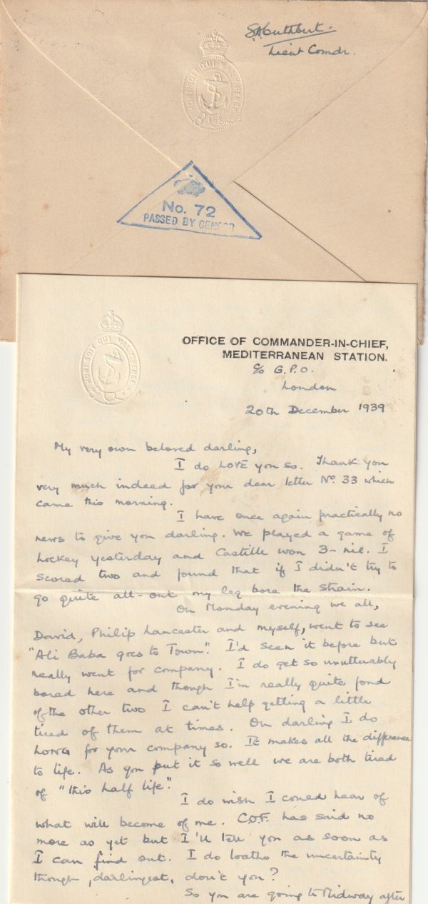 1939  MALTA - GB..OFFICE of COMMANDER in CHIEF