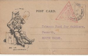 1916  EGYPT - GB..BRITISH FORCES THANKYOU PARCEL CARD ..