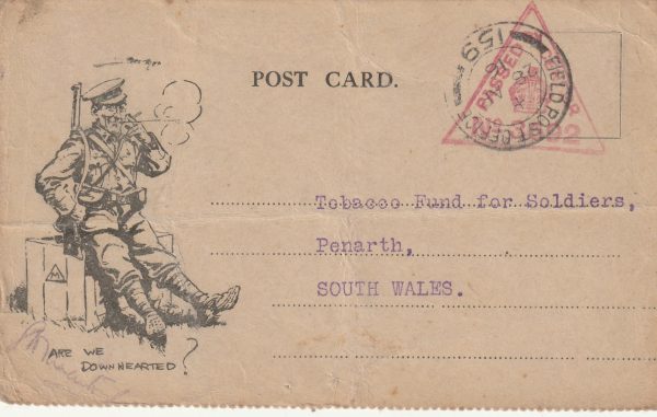 1916  EGYPT - GB..BRITISH FORCES THANKYOU PARCEL CARD ..