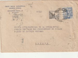 1944  SPAIN - SWITZERLAND…WW2 CENSORED RED CROSS - RED CROSS..