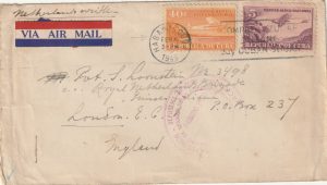 1945  CUBA - GB...WW2 DUTCH FREE FORCES UNDERCOVER ADDRESS.. CENSORED AIRMAIL..