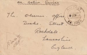 1944  CEYLON-GB.. WW2 RAF POST COLOMBO & RAF CENSOR R/17/483..