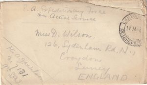 1916  SOUTH AFRICA - GB…WW1 E.A. EXPED. FORCE…