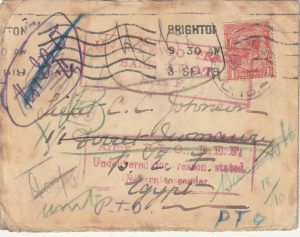 1918  GREAT BRITAIN - EGYPT - LEBANON..RETURN TO SENDER..