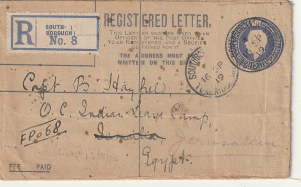 1919 GREAT BRITAIN - EGYPT - PALESTINE …1919 INDIAN FORCES .. [22546]