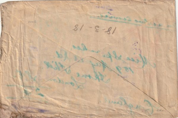 1918  EGYPT - GB..HONOUR ENVELOPE SALVAGED from SS KINGSTONIAN.. [22549] - Image 2