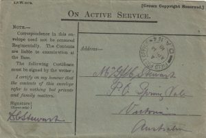 1916 EGYPT - AUSTRALIA…4th AUST. DIVISIONAL. HQ…