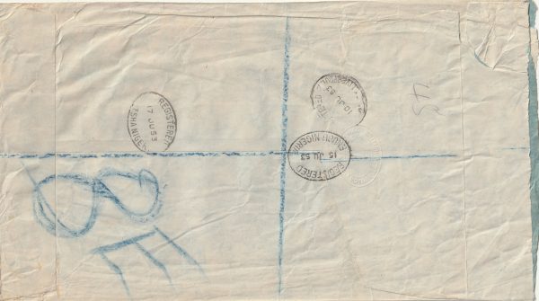 1953  GB - NIGERIA…REGISTERED AIRMAIL LIVERPOOL to ONITSHA.. [22589] - Image 2