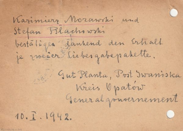 1942  POLAND - PORTUGAL..GENERAL GOVERNMENT to UNDERCOVER ADDRESS.. [22631] - Image 2