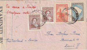 1941 ARGENTINA - SWITZERLAND…CENSORED AT SAN JUAN