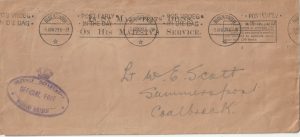 1929  SOUTH AFRICA (O.F.S. to TRANSVAAL)..OHMS PENALTY ENVELOPE & CONTENTS..