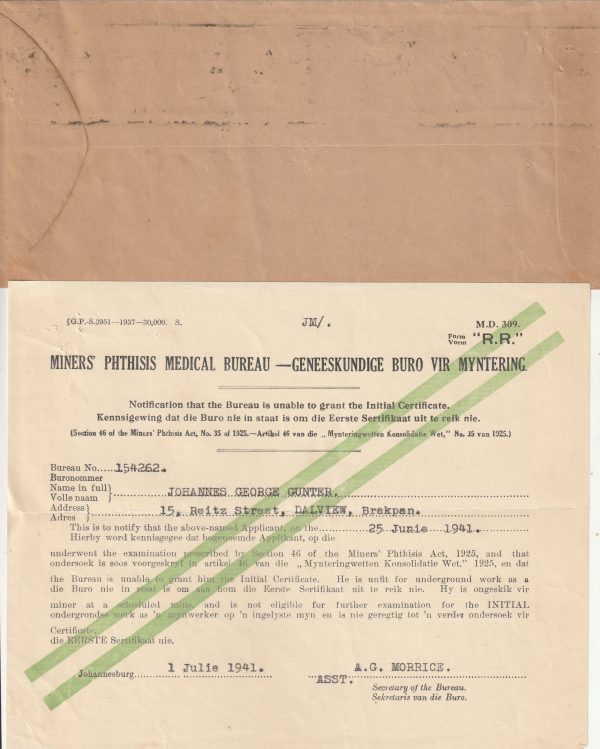 1941 SOUTH AFRICA TRANSVAAL)..OHMS PENALTY ENVELOPE & CONTENTS.. [22681] - Image 2