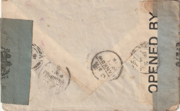 1916 GERMANY - CHINA...WW1 VIA HONG KONG & DOUBLE CENSORED.. [22702] - Image 2