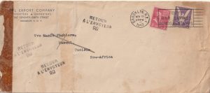 1943  USA - TUNISIA…OWL THEMATIC…RETURN TO SENDER..