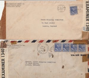 1943 USA - GB ..WW2 GREEK MERCHANT SHIPPING Co..