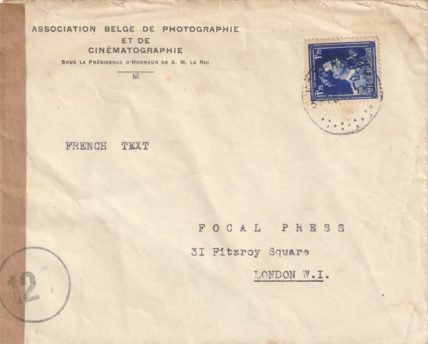 1945  BELGIUM - GB…1945 BELGIAN CENSORSHIP..