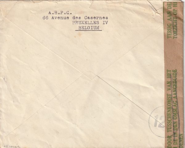 1945  BELGIUM - GB…1945 BELGIAN CENSORSHIP.. [22811] - Image 2