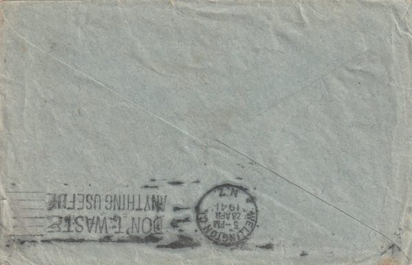 1941  GREECE - NEW ZEALAND..N.Z. FORCES M.P.O. KW 1 [22862] - Image 2