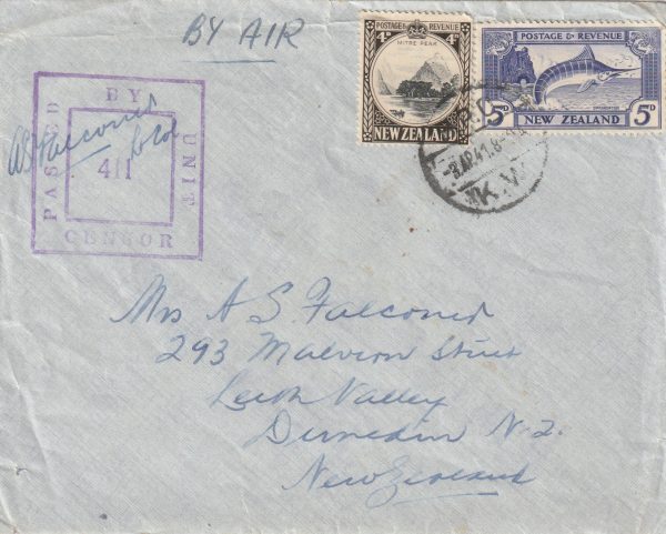 1941 GREECE - NEW ZEALAND..N.Z. FORCES B.P.O. for M.P.O. KW..
